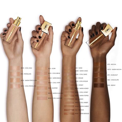 ysl touche eclat foundation swatches.